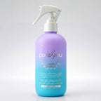 PixieYou The Starter Set 7-in-1 Benefits Detangler Leave-In, 8.5 fl oz spray bottle with a gradient purple to blue design.